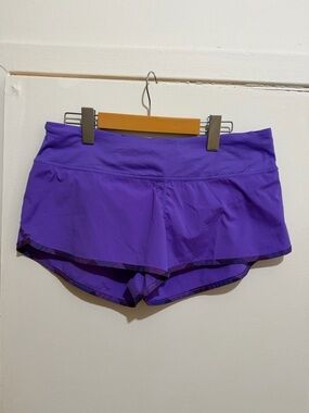 lululemon athletica purple layered athletic skort